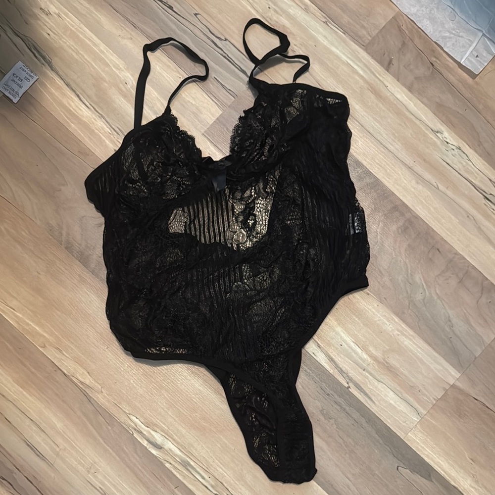 Black Shapewear with Intricate Lace Detailing